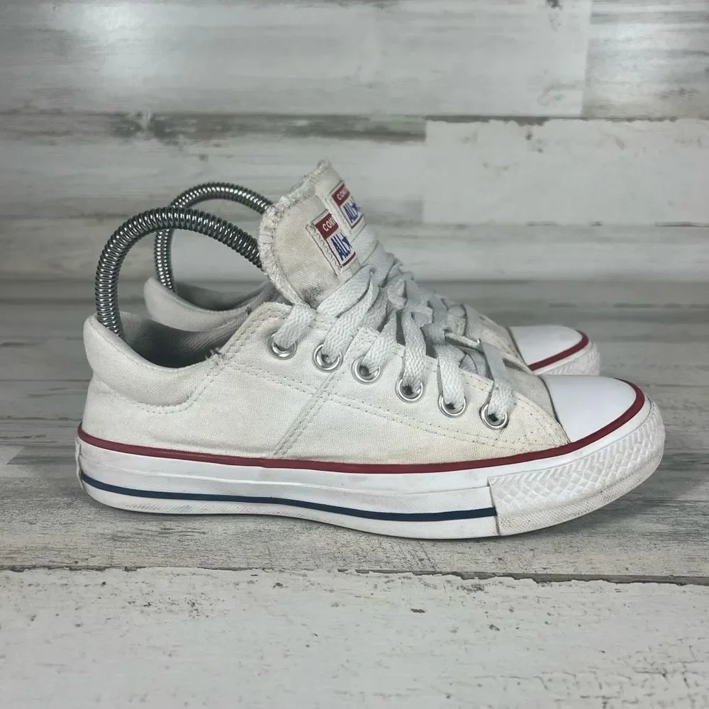 Converse Womens All Star‎ Ox Low Casual Sneaker Optical White Stripes Size 6.5